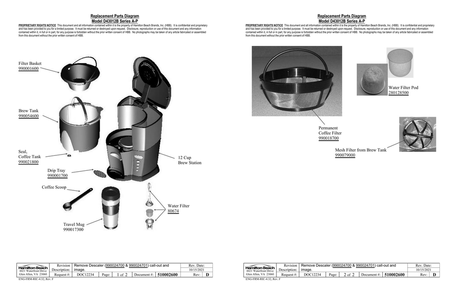 Part Location Diagram of 990079000 Hamilton Beach Dispensing Filter